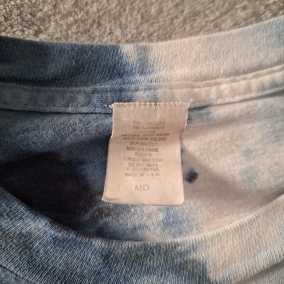 Vintage 2008 Springfield Mile Tie Dye T-Shirt Medium Cotton Blend Blue - Picture 3 of 6